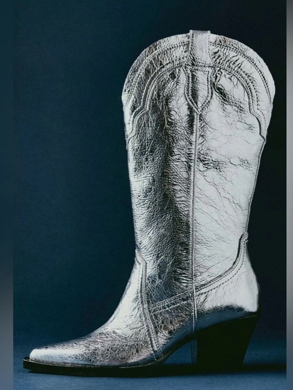 New Dolce Vita Rasima Boot in Silver size 7 Cowgirl NWOT